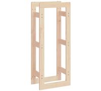 vidaXL Solid Wood Pine Firewood Rack Wooden Log Store Wood Shed Log Holder Lumbe