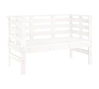 vidaXL Garden Bench White 111.5x53x71 cm Solid Wood Pine UK