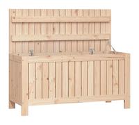 vidaXL Solid Wood Pine Garden Storage Box Wooden Outdoor Patio Storage Chest Bla
