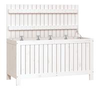 vidaXL Solid Wood Pine Garden Storage Box Wooden Outdoor Patio Storage Chest Bla