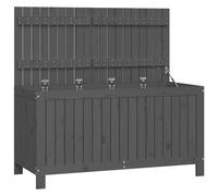 vidaXL Solid Wood Pine Garden Storage Box Wooden Outdoor Patio Storage Chest Bla