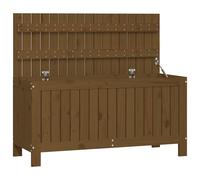 (honey brown pine, 108 x 42.5 x 54 cm) vidaXL Garden Storage Box Outdoor Storage Box Tool Shed Patio Solid Wood Pine