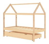 Solid Wood Pine Kids Bed Frame 1/2 Drawers Multi Colours Multi Sizes vidaXL