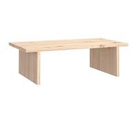 vidaXL Solid Wood Pine Monitor Stand/Screen Riser - Rustic Brown Elevated Desktop Organizer with Storage Space for Home Office, 50x27x15 cm