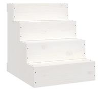vidaXL Pet Stair White 40x49x47 cm Solid Wood Pine