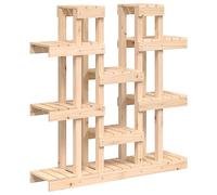 vidaXL Solid Wood Pine Plant Stand Garden Yard Wooden Planter Holder Outdoor Indoor Plant Rack Shelf Decorative Flower Pot Stand Holder