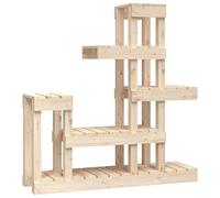 vidaXL Solid Wood Pine Plant Stand Garden Yard Wooden Planter Holder Outdoor Indoor Plant Rack Shelf Decorative Flower Pot Stand Holder