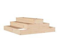 (brown, 80 x 80 x 27 cm) vidaXL Solid Wood Pine Planter Raised Bed Planter Flower Box Wooden Plant Pot