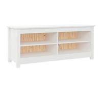 vidaXL Solid Wood Pine Shoe Bench Hallway Wooden Shoe Storage Cabinet Cupboard Rack Bench Seat Organiser Shelf Storage Unit Hall Cabinet White