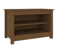vidaXL Solid Wood Pine Shoe Bench Wooden Decorative Hallway Shoe Storage Rack Cupboard Organiser Shelf Stand Storage Cabinet Rack Bench Honey Brown