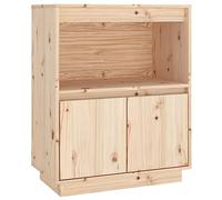 vidaXL Solid Wood Pine Sideboard Wooden Storage Side Cabinet Highboard Cupboard Home Organiser Indoor Living Room Furniture with Door