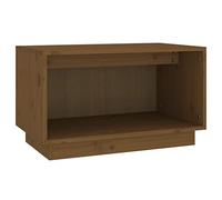 vidaXL Solid Wood Pine TV Cabinet Home Indoor Living Room Entertainment Centre Wall Mounted Hanging Shelf Floating Storage TV Unit Stand Honey Brown