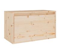 vidaXL Solid Wood Pine Wall Cabinet 60 cm Wooden Floating Cabinet Furniture