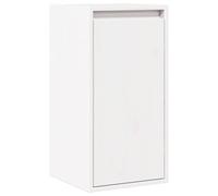 vidaXL Solid Wood Pine Wall Cabinet Home Indoor Living Room Wooden Storage Wall Mounted Floating Shelf Unit Sideboard Cabinet Furniture White