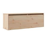 vidaXL Solid Wood Pine Wall Cabinet Home Indoor Living Room Wooden Wall Mounted Hanging TV Cabinet Floating Shelf Unit Furniture 100x35 cm
