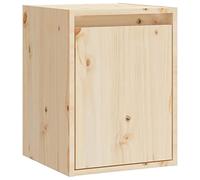 vidaXL Solid Wood Pine Wall Cabinet Home Indoor Living Room Wooden Wall Mounted Hanging TV Cabinet Floating Shelf Unit Furniture 30x40 cm