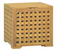vidaXL Solid Wood Teak Rope Box Outdoor Wooden Boat Fender Chest Storage Box