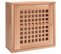 vidaXL Solid Wood Walnut Wall Cabinet Wooden Wall Storage Cabinet Display Unit