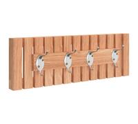 vidaXL Solid Wood Walnut Wall Hanger 42x8.5x14 cm Wooden Wall Coat Hook Rack