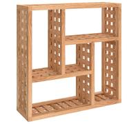 vidaXL Solid Wood Walnut Wall Shelf Wooden Wall Storage Floating CD Shelf