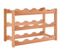 vidaXL Solid Wood Walnut Wine Rack for 12 Bottles Whisky Rack Bottle Holder