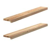 vidaXL Window Sills 2 pcs Untreated 110x15x2 cm Solid Wood Oak
