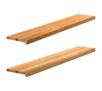 vidaXL Window Sills 2 pcs Light Brown 140x25x2 cm Solid Wood Oak