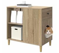 vidaXL Sonoma Cat House, 72 x 42.5 x 70 cm, Wood Material, Living Room, Rectangular, Modern, Bright Rooms, Open Floor Plans, Stylish Furniture, Practical Designs, Cosy Atmosphere