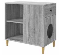 vidaXL Sonoma Cat House, Grey, 72 x 42.5 x 70 cm, Wood Material, Living Room, Rectangular, Modern, Bright Rooms, Open Floor Plans, Stylish Furniture, Practical Designs, Cosy Atmosphere