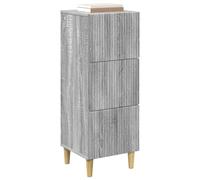 vidaXL Sonoma Grey Drawer Cabinet, 33 x 34.5 x 90 cm, Wood Composite, Living Room, Rectangular Vintage Drawer Cabinet, Spacious Storage Space, Stylish Organiser for Indoor Use