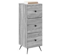 vidaXL Sonoma Grey Drawer Cabinet 33 x 34.5 x 90 cm Wood Material