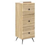 vidaXL Sonoma Oak Drawer Cabinet 33 x 34.5 x 90 cm Wood Material