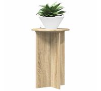 vidaXL Sonoma Oak Plant Stand, Diameter 40 x 60 cm, Wood Material, Plant Stand for Home, Modern Moisture-resistant Construction, Minimalist Stand, Urban Jungle Accessory, Pack of 2