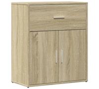 vidaXL Sonoma Oak Sideboard - Engineered Wood Highboard Storage Cupboard Cabinet for Living Room and Office