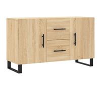 vidaXL Sonoma Oak Sideboard- Engineered Wood & Metal, Modern Design, Wide Storage with Doors, Sturdy Top Surface for Decor Display