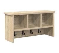 vidaXL Sonoma Oak Wall Hanger, Engineered Wood, 50 x 16 x 26 cm, Space Saving, Entrance, Easy to Assemble, Solution for Home Accessories