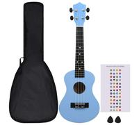 VidaXL 23" Baby Blue Soprano Ukulele with Bag
