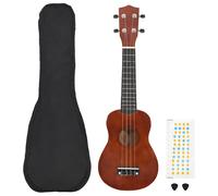 VidaXL 23" Dark Wood Kids Soprano Ukulele with Bag