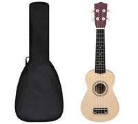 vidaXL Soprano Ukulele Set with Bag for Kids Light Wood 21" Music Instrument