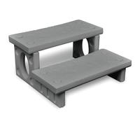 vidaXL Spa Steps Grey Plastic Swimming Pool Hot Tub Ladder Accessory Strong