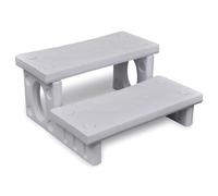 vidaXL Spa Steps White Non-skid Surface Sturdy Swimming Pool Hot Tub Ladder