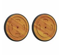 vidaXL Space Wheels 2 pcs Brown 20.5 x 20.5 x 2 cm Solid Acacia Wood