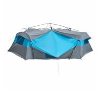 vidaXL Spacious 8 Person Camping Tent | Waterproof Breathable Polyester Windproof Easy Assembly with Zipper Adventure Shelter Hexagonal Canopy Summer Pavilion