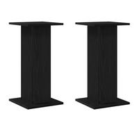 vidaXL Speaker Stand - Black Oak Finish, 30x60cm Engineered Wood, Living Room/Home Theater
