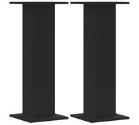 vidaXL Speaker Stands 2 pcs Black 30x30x80 cm Engineered Wood