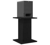 vidaXL Speaker Stands 2 pcs Black Oak 30 x 30 x 40 cm Engineered Wood