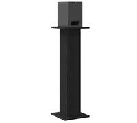 vidaXL Speaker Stands 2 pcs Black Oak 30 x 30 x 95 cm Engineered Wood | Tough wooden frame for solid support, Matte black oak looks great, Perfect size of 30 x 30 x 95 cm