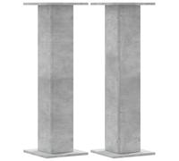 vidaXL Speaker Stands 2 pcs Concrete Grey 30x30x95 cm Engineered Wood