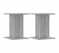 vidaXL Speaker Stands 2 pcs, Speaker Floor Stand for Home, Bookshelf Speaker for Studio Monitor, Loudspeaker Stand, Grey Sonoma Engineered Wood