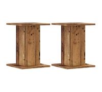 vidaXL Speaker Stands 2 pcs Old Wood 30x30x40 cm Engineered Wood